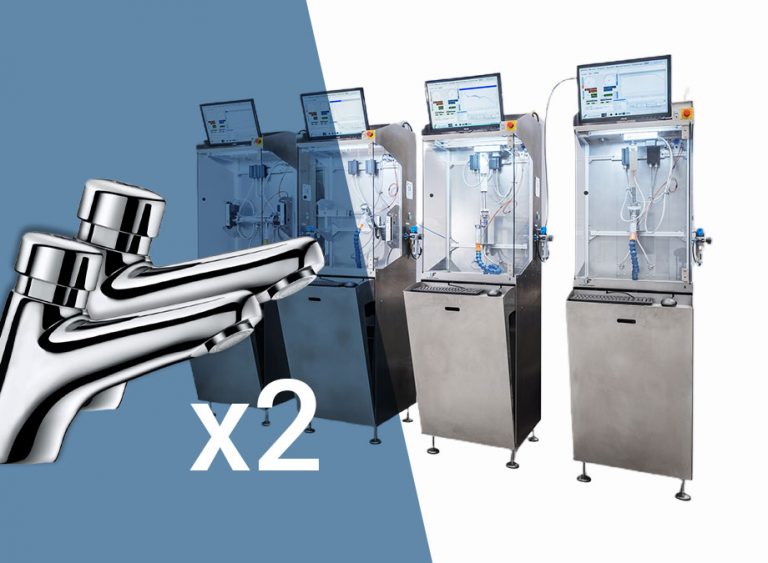 Prüfstand für zwei zeitgesteuerte Ventile