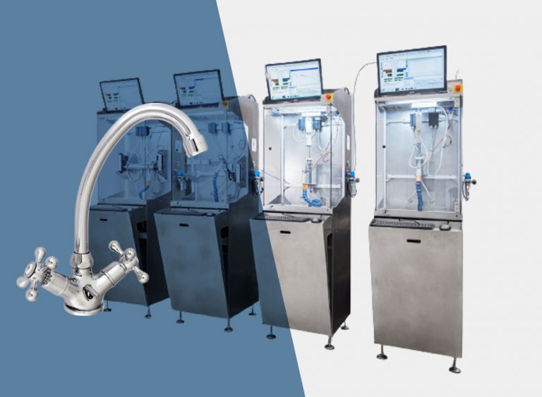 Prüfstand für einfache Wasserhähne und Mischbatterien