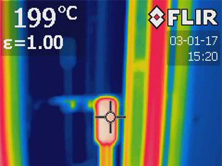 Automatische Regulierung der Raumtemperatur durch Umluft.
